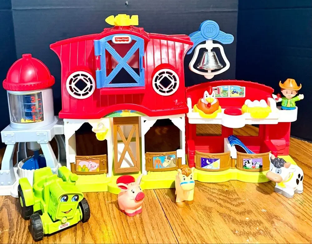 FP Little People Caring For Animals Farm Barn Farmer Animals Smart Stages set 1